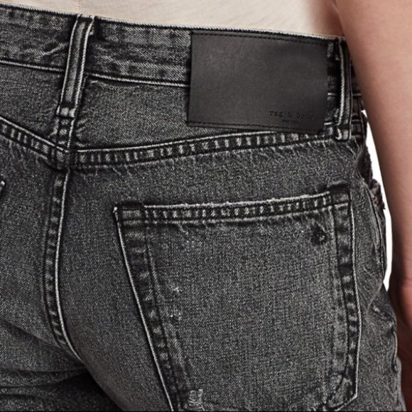 RAG & BONE Rosa Mid-Rise Denim Walking Shorts - Picture 5 of 10